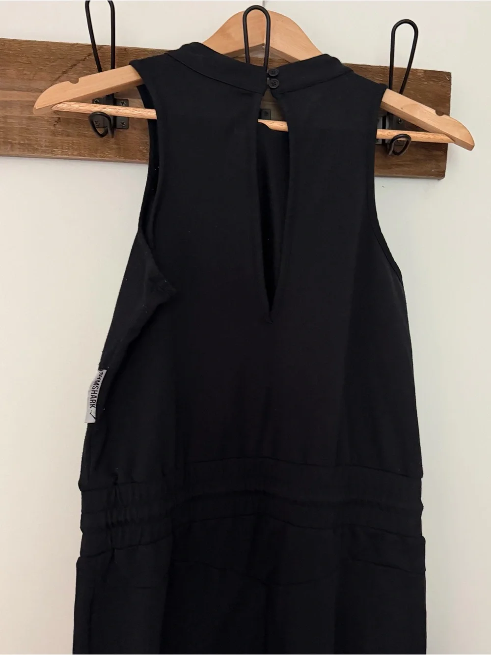 Gymshark Black Sleeveless Hooded Jumpsuit Romper One Piece Activewear Women’s M